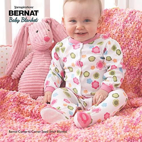 Bernat Baby Blanket BB Chick & Bunnies Yarn - 1 Pack of 10.5oz/300g - Polyester - #6 Super Bulky - 220 Yards - Knitting/Crochet