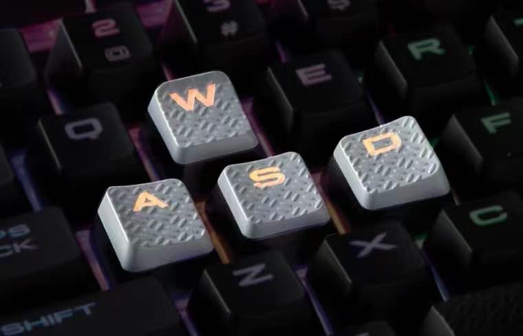 10 Keys Keycaps for Corsair K70 K95 K65 K70 MK.2 K90 / Corsair K100 RGB Mechanical Gaming Keyboard and Other Mechanical Keyboard with MX switches (Grey)