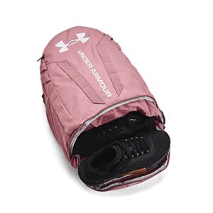 Under Armour unisex-adult Hustle 5.0 Backpack , (697) Pink Elixir / Pink Elixir / White , One Size Fits All