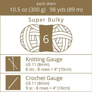 Crafted By Catherine Velvet Chain Yarn - 3 Pack, Grey, Gauge 6 Super Bulky