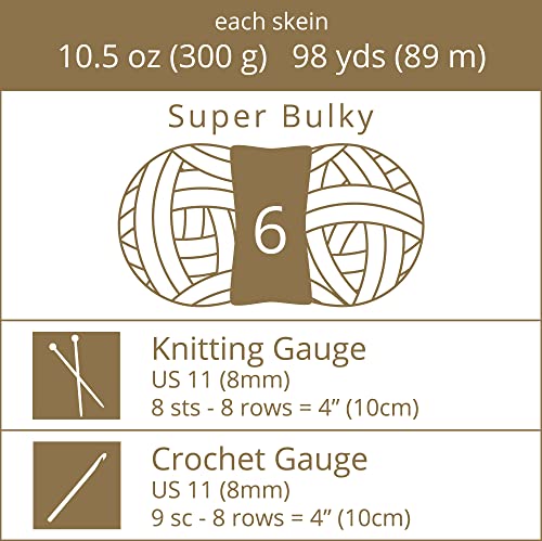 Crafted By Catherine Velvet Chain Yarn - 3 Pack, Grey, Gauge 6 Super Bulky