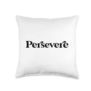 persevere tees nyc persevere throw pillow, 16x16, multicolor