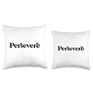 Persevere Tees NYC Persevere Throw Pillow, 16x16, Multicolor