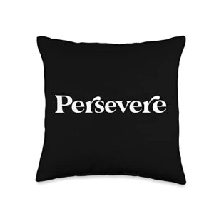 persevere tees nyc persevere, she persevered throw pillow, 16x16, multicolor
