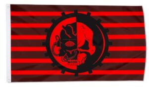 cayyon adeptus mechanicus flag banner outdoor indoor decoration flag 3x5feet double stitched polyester with brass grommets