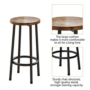 Recaceik 3 Piece Pub Table Set, Rectangular Bar Table with 2 Bar Stools, Faux Marble Dining Room Table Set of 2, Modern Counter Height Table with Storage, Kitchen Island with Seating