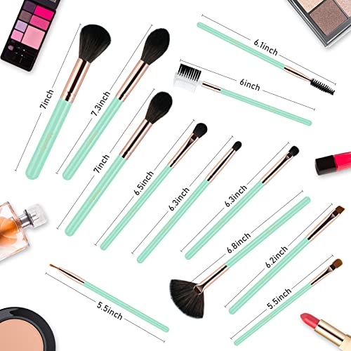 Makeup Brushes Set Professional from an Array of Eyeshadow Foundation Brushes to a Concealer Brush to Eyelash and Blusher Brushes 12 Pcs soft Make up Brush Kit, These vegan and cruelty-free brushes have soft synthetic bristles that work perfectly with any