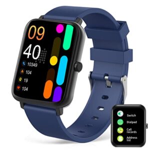 facoi smart watch for mens women - android smart watch for android phones iphone compatible with call receive/dial, activity tracker with waterproof heart rate sleep monitor pedometer