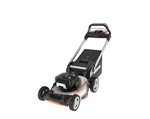 worx nitro 80v 21" cordless self-propelled lawn mower with brushless motor & rear wheel drive - wg761 (batteries & charger included)