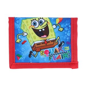 CTM® Kid's Sponge Bob Bifold Wallet with Hook and Loop Closure, Blue