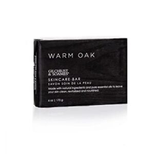 Gilchrist & Soames Warm Oak Hand and Body Bar Soap - 6oz - Natural and Pure, Triple-Milled, Zero Parabens