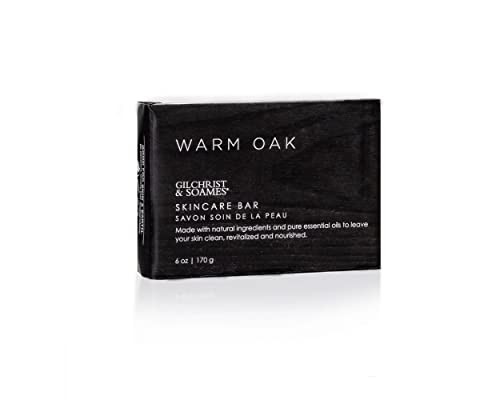 Gilchrist & Soames Warm Oak Hand and Body Bar Soap - 6oz - Natural and Pure, Triple-Milled, Zero Parabens