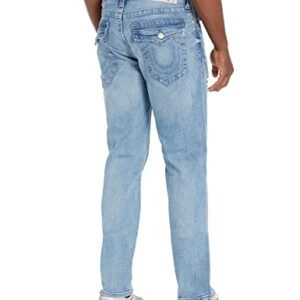 True Religion mens Geno Flap Sn Jeans, Ashley Light Wash With Rips, 38W x 34L US