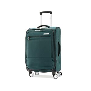 samsonite aspire dlx softside expandable luggage with spinner wheels, checked-medium 25-inch, emerald