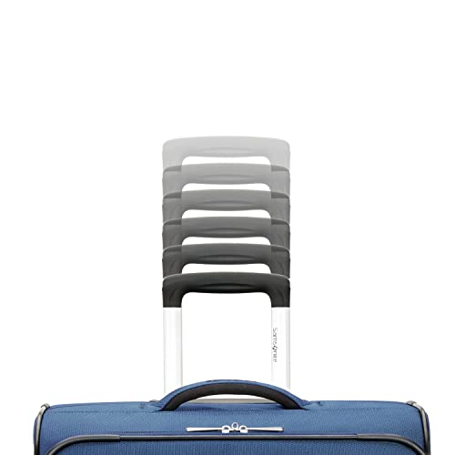 Samsonite Aspire DLX Softside Expandable Luggage with Spinner Wheels, Checked-Medium 25-Inch, Blue Depth