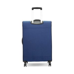 Samsonite Aspire DLX Softside Expandable Luggage with Spinner Wheels, Checked-Medium 25-Inch, Blue Depth