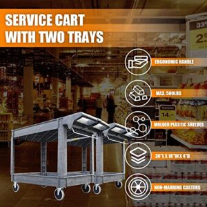 HPDMC 500 lbs Capacity Service Utility Cart, 30'' x 16''