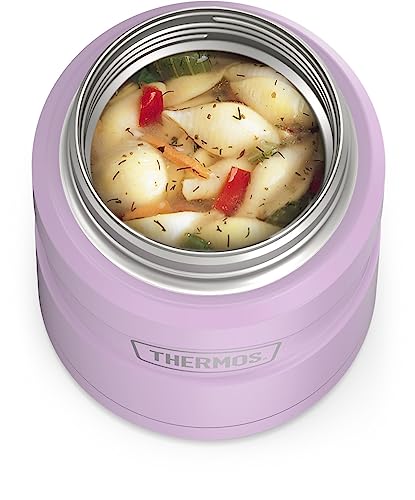 THERMOS Stainless King Vacuum-Insulated Food Jar with Spoon, 16 Ounce, Matte Lavender