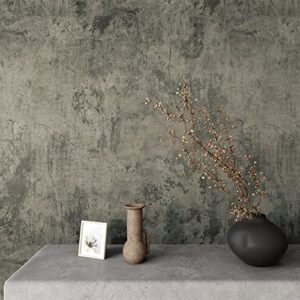 varypaper 15.7''x78.7'' thick weathered concrete wallpaper peel and stick textured cement contact paper waterproof self adhesive vinyl concrete wall paper roll for bathroom kitchen countertops table