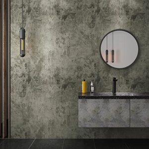 VaryPaper 15.7''x78.7'' Thick Weathered Concrete Wallpaper Peel and Stick Textured Cement Contact Paper Waterproof Self Adhesive Vinyl Concrete Wall Paper Roll for Bathroom Kitchen Countertops Table