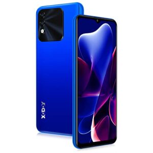 xgody x60 pro unlocked smartphones, 6.5 inch android 9.1 os cheap cell phones, 2022 4g dual 5mp camera and dual sim phones, 3000mah massive battery, face recognition (blue)