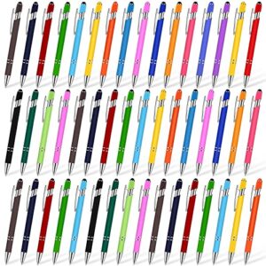 100 pieces stylus pen 2 in 1 ballpoint pen with stylus tip stylus metal pens capacitive stylus ballpoint pen for touch-screen phone tablet, touchscreen devices, compatible with ipad iphone samsung