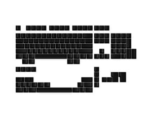 ranked blank premium keycap set | 1.4 mm thick pbt | cherry profile for mechanical keyboard (black, 139 keys)