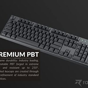 Ranked Blank Premium Keycap Set | 1.4 mm Thick PBT | Cherry Profile for Mechanical Keyboard (Black, 139 Keys)