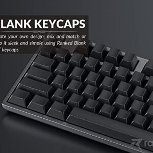 Ranked Blank Premium Keycap Set | 1.4 mm Thick PBT | Cherry Profile for Mechanical Keyboard (Black, 139 Keys)