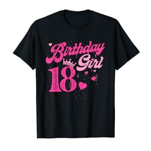 18th Birthday Girl Crown 18 Years Old Bday T-Shirt