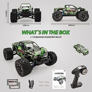 TENSSENX 1:18 Scale All Terrain RC Cars, 40KM/H High Speed 4WD Remote Control Car with 2 Rechargeable Batteries, 4X4 Off Road Monster RC Truck, 2.4GHz Electric Vehicle Toys Gifts for Kids and Adults