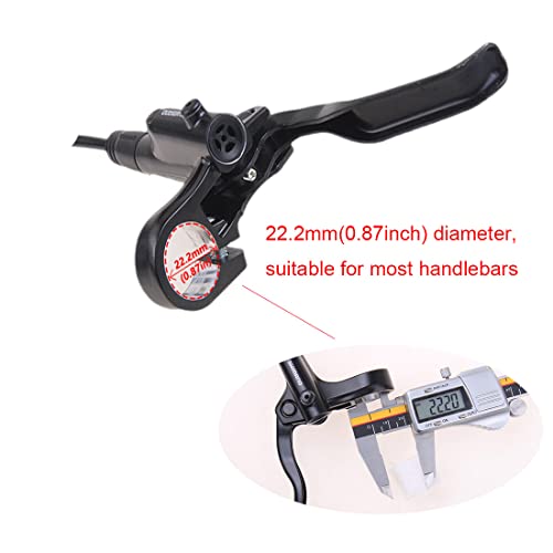 BUCKLOS Shimano MT200 MTB Hydraulic Disc Brakes Set, Left Front 800mm Right Rear 1550mm Mountain Bike Hydraulic Brake Aluminum Alloy Levers(BL) with Calipers (BR) Fit E-Bikes(Pre-Bled)