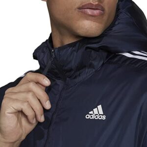 adidas Men's Essentials Insulated Hooded Jacket, Ink, Large