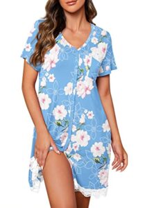 prinstory night gowns women button down nightgowns soft sleepwear