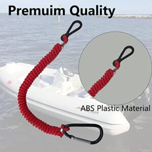 8M0092850 Boat Kill Switch Lanyard Replacement for Mercury Marine Boat Emergency Stop Switch Safety Lanyard Cord 54 Inch/137 Long -Replace 15920T54 15920A54 (Aluminum Alloy Clip Red 1Pcs)