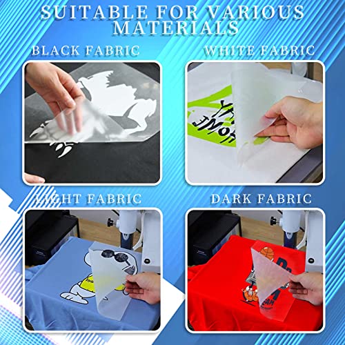 100 Sheets DTF Transfer Film Paper A4 Double Sided Thick Clear Pretreat Sheets, PET Heat Transfer Paper for Epson Inkjet Printer DTG Printer Direct Print On T Shirts Textile