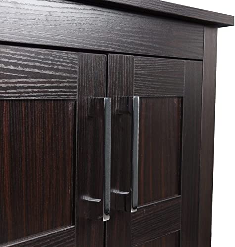 ARTETHYS 24 Inches Single Bathroom Vnaity Modern Pedestal Sink Bathroom Stand Cabinet Wood Black Bathroom Cabinet