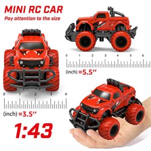 HANCODY Toys for 3 4 5 6 Year Old Boys, Remote Control Car for Boys 4-7, 1:43 Scale Car Toys for Boys 3-5 Years Old, 2.4G RC Car for Kids Toddler Boy Toys Truck Birthday Gifts for 3-7 Years Old Boys