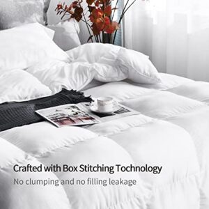 ABOUTABED California King Bedding Comforter Duvet Insert - All Season Goose Down Alternative - Ultra Soft Quilted Comforters with Corner Tabs- Hotel Collection Machine Washable