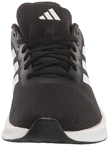 adidas Men's Run Falcon 3.0 Shoe, Black/White/Black, 10.5