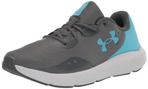 under armour men's charged pursuit 3 tech running shoe, (104) pitch gray/blue surf/blue surf, 12