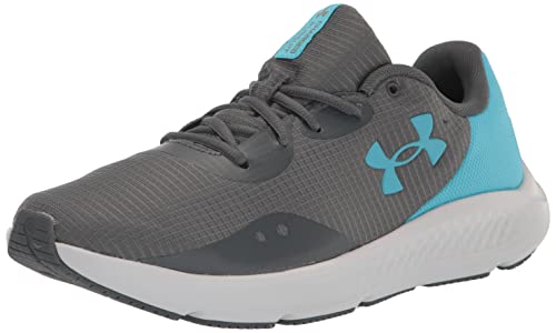 Under Armour Men's Charged Pursuit 3 Tech Running Shoe, (104) Pitch Gray/Blue Surf/Blue Surf, 12