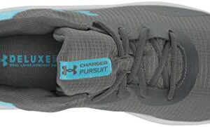 Under Armour Men's Charged Pursuit 3 Tech Running Shoe, (104) Pitch Gray/Blue Surf/Blue Surf, 12