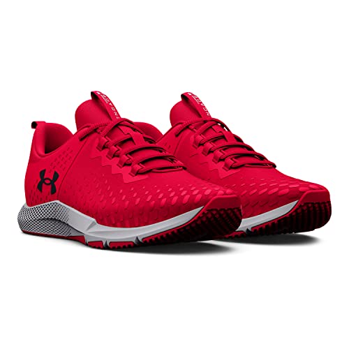 Under Armour Men's Charged Engage 2 Training Shoe Cross Trainer, (602) Red/Black/Black, 12
