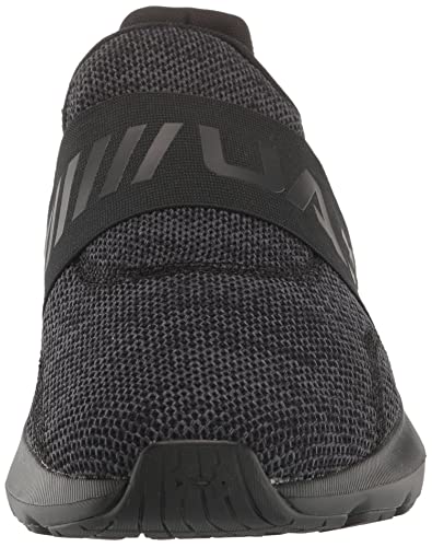 Under Armour Men's Surge 3 Slip On Running Shoe, (002) Black/Black/Black, 12