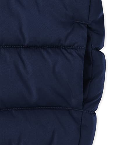 The Children's Place Baby Boys Toddler Medium Weight Puffer Jacket, Wind, Water-Resistant, Navy, 3T