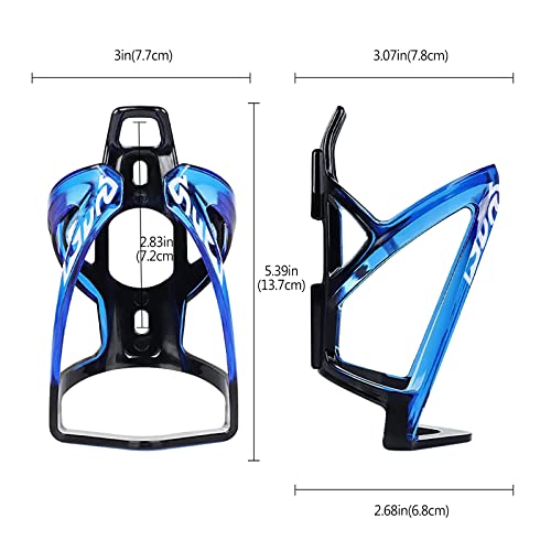 Suruid Bike Water Bottle Cage, Universal Bike Water Drink Holder Durable Ultralight Plastic Water Bottle Holder for Bicycle, Cycling Bottle Cage for MTB, Road Bike, Mountain Bike, 2 Pack - Black Blue