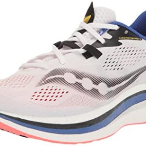 Saucony Men's Endorphin Pro 2 Sneaker, White/Black/Vizi, 11