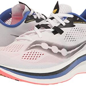 Saucony Men's Endorphin Pro 2 Sneaker, White/Black/Vizi, 11