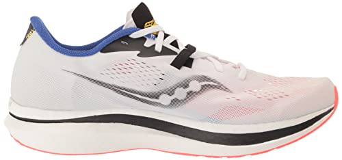 Saucony Men's Endorphin Pro 2 Sneaker, White/Black/Vizi, 11